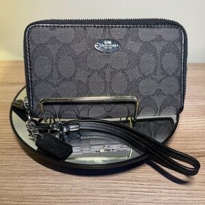 Coach Gray Wallet with Black Accents NWOT